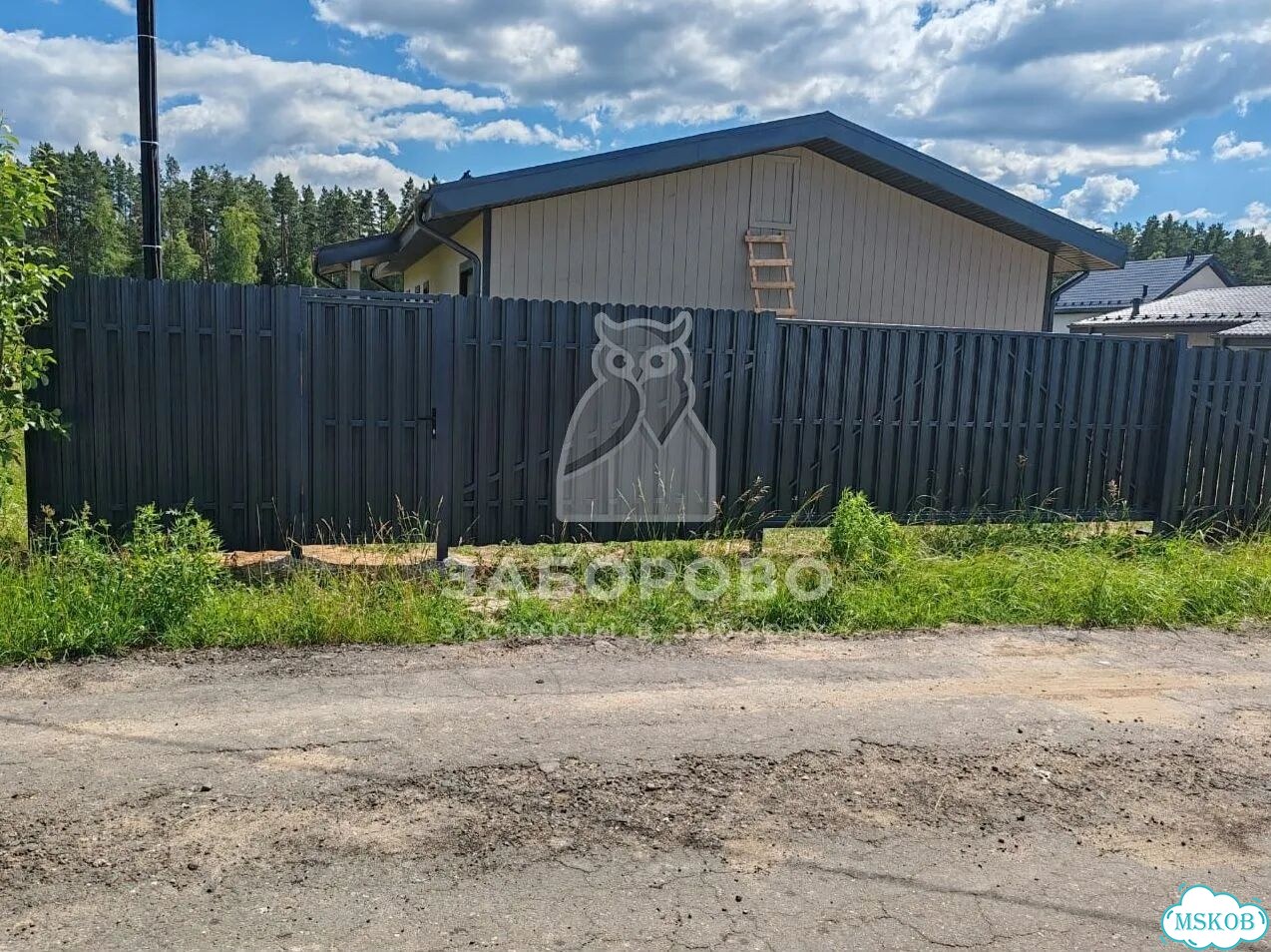 Установка заборов профнастил штакетник фото 9