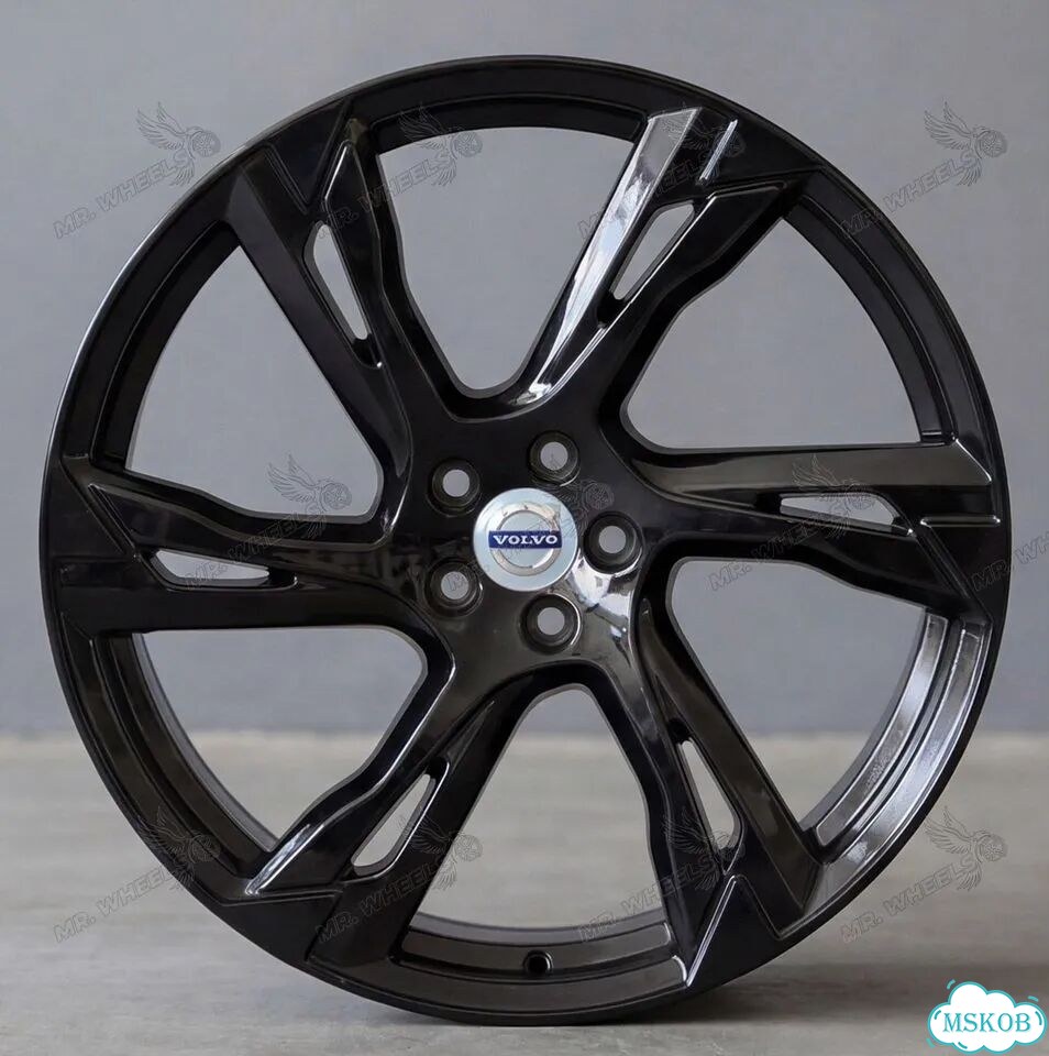 9x22 5x108 ET38.5 D63.4 766 Gloss Black фото 5