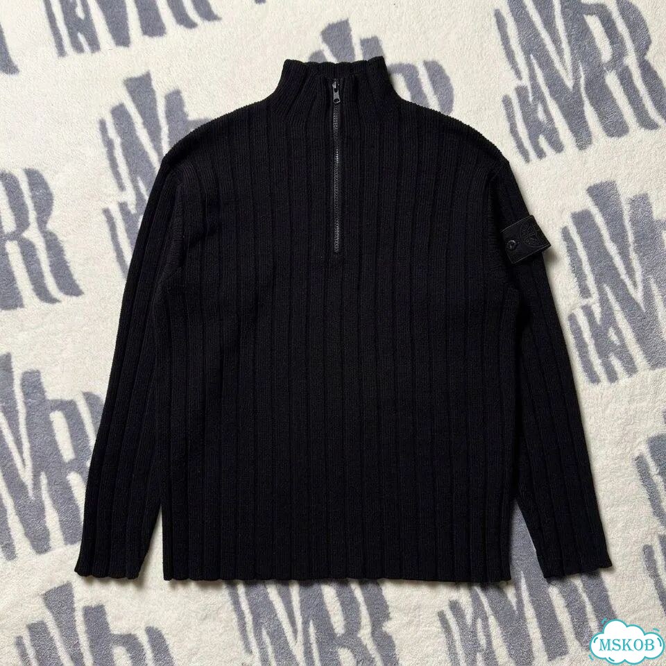 Stone island Ghost Piece 1/4 Zip Ribbed Knit фото 1