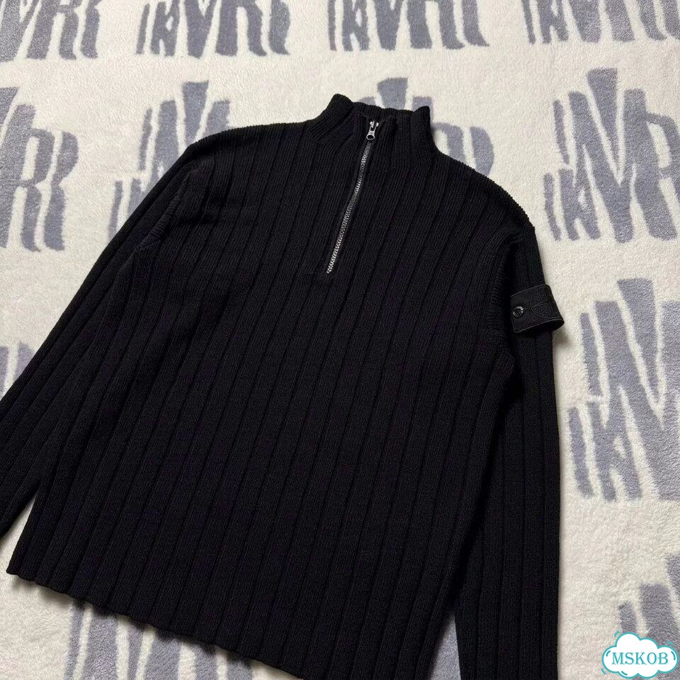 Stone island Ghost Piece 1/4 Zip Ribbed Knit фото 2