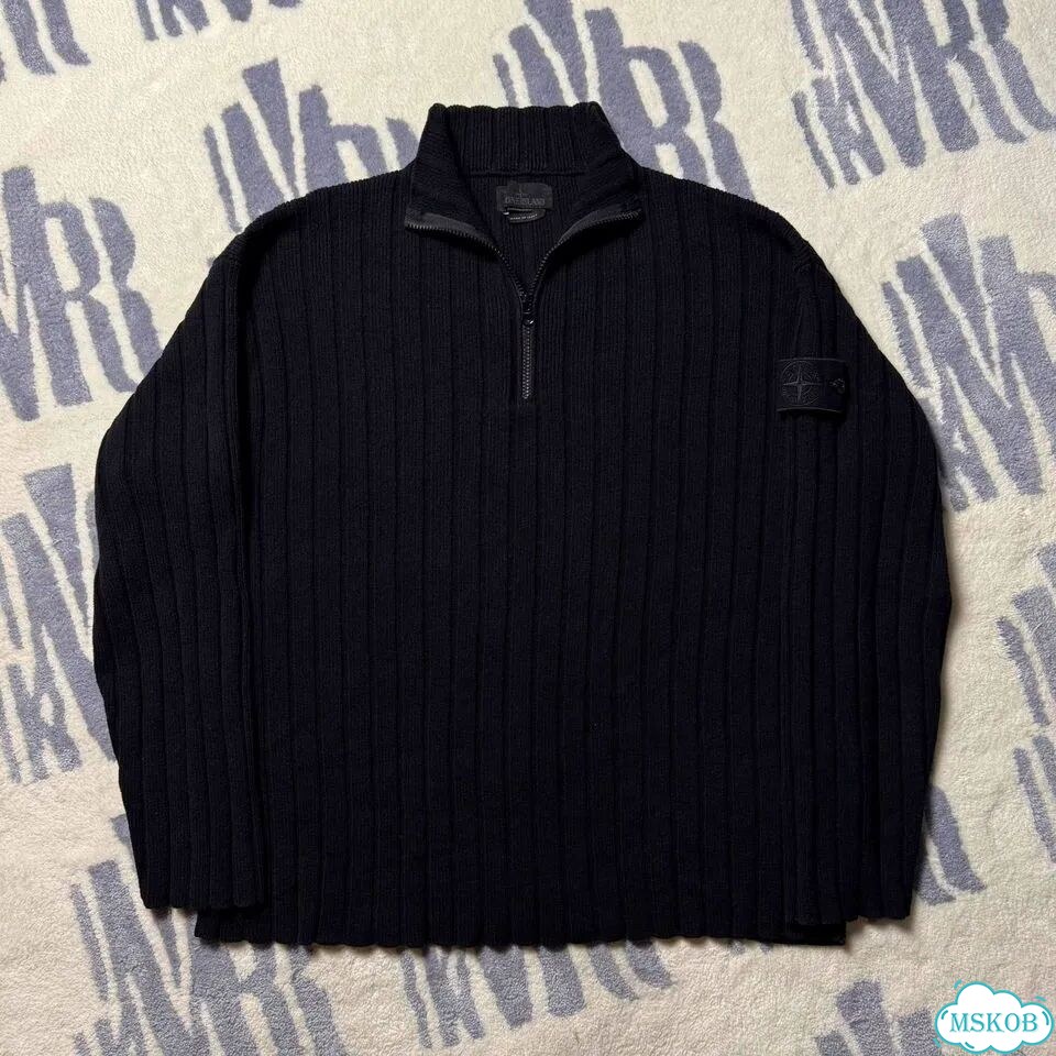 Stone island Ghost Piece 1/4 Zip Ribbed Knit фото 4