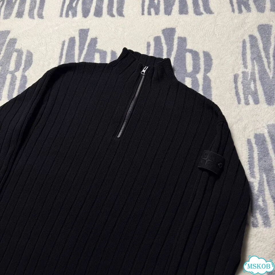 Stone island Ghost Piece 1/4 Zip Ribbed Knit фото 5