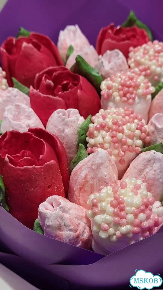 Сладкие букеты из зефира фото 5