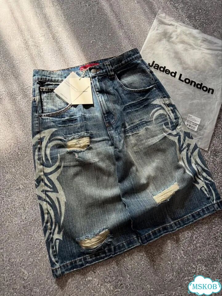 Шорты jaded london tattoo синие фото 1