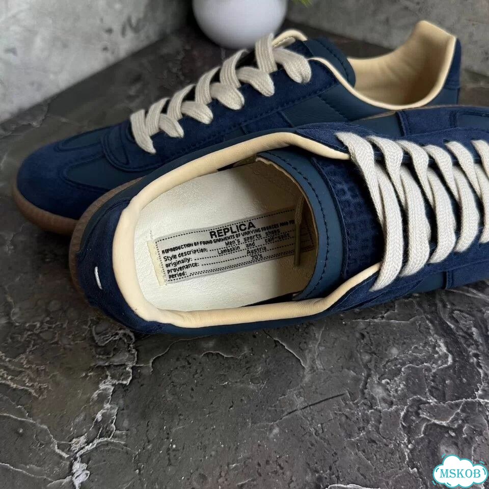 Кеды maison margiela replica black blue white фото 2