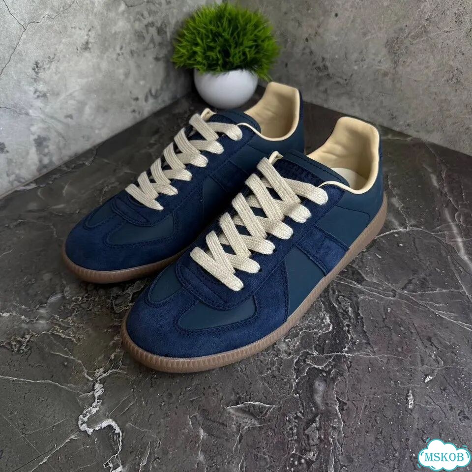 Кеды maison margiela replica black blue white фото 4