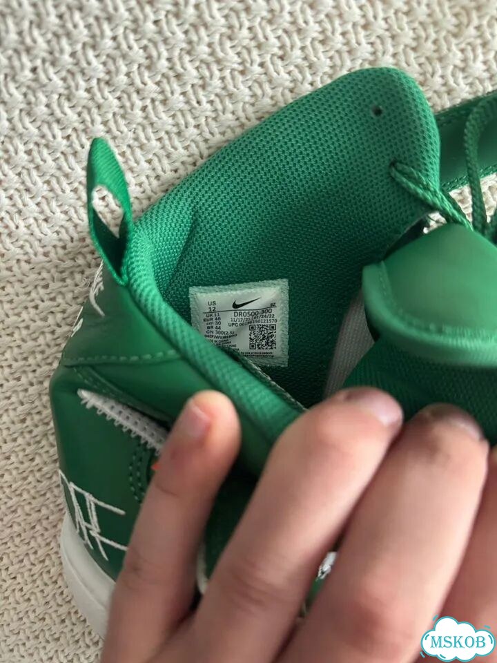 Кроссовки OFF-White x Nike Air Force 1 Mid “Green” фото 3
