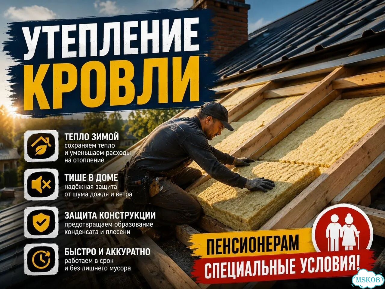 Утепление кровли фото 1