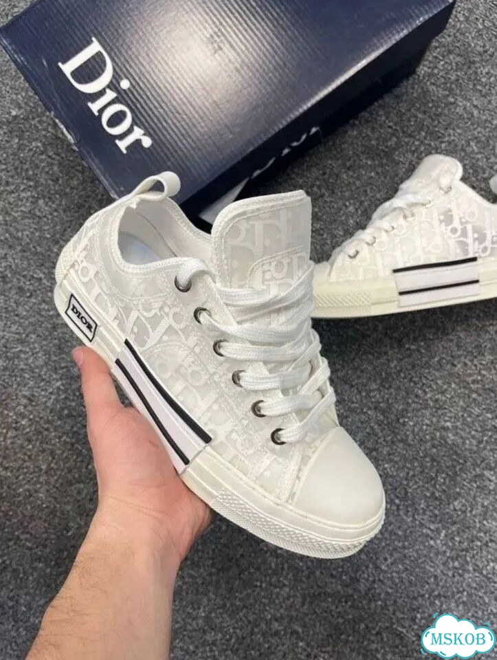 Кроссовки Dior b23 белые фото 2