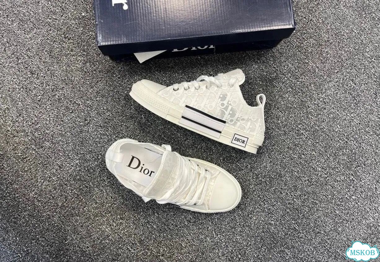 Кроссовки Dior b23 белые фото 3