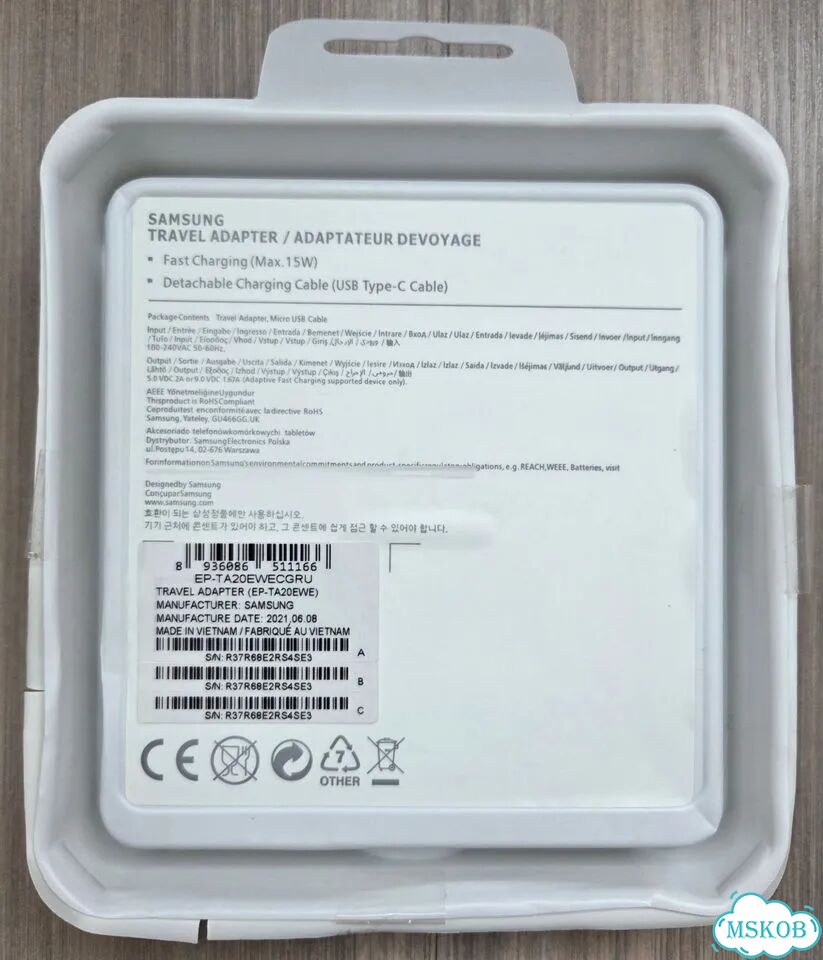 Оригинальное зарядное устройство samsung EP-TA20 фото 2