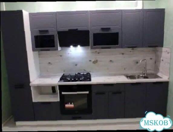 Кухонный гарнитур с гладкими фасадами мдф новый фото 2