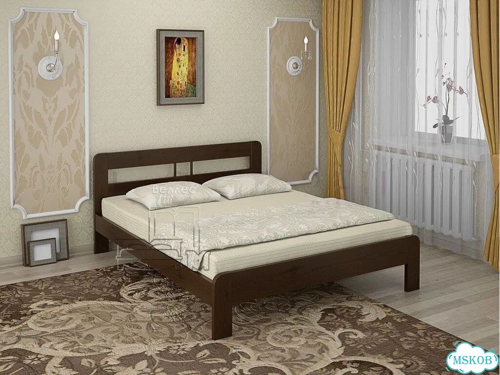 Кровать двуспальная из массива от фабрики гарантия фото 5