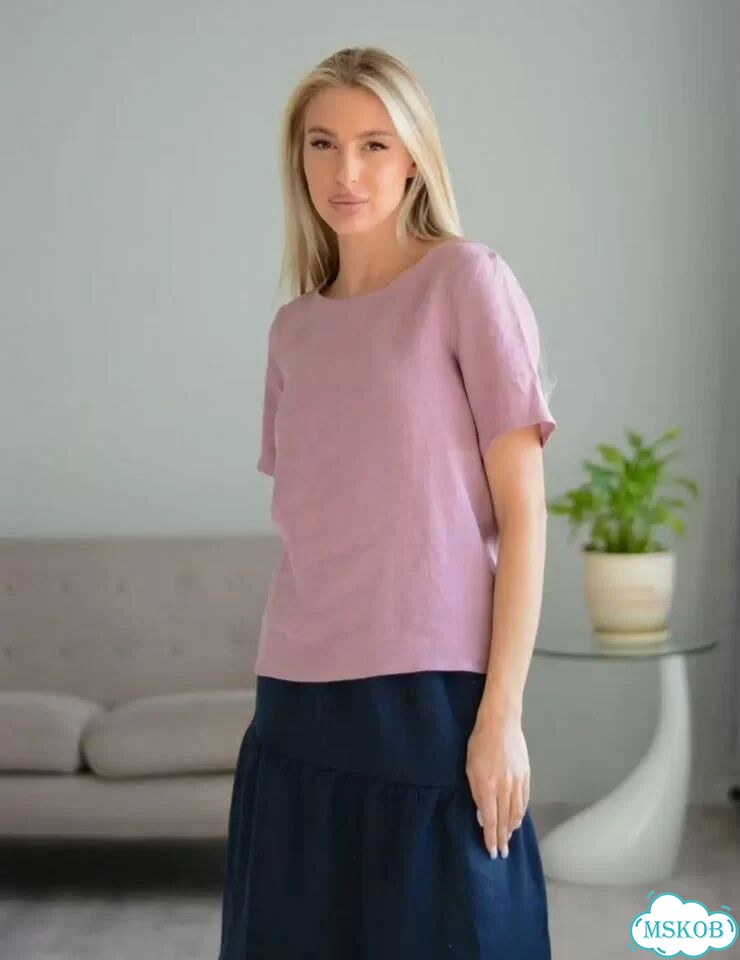 Блузка лён AK linen фото 7