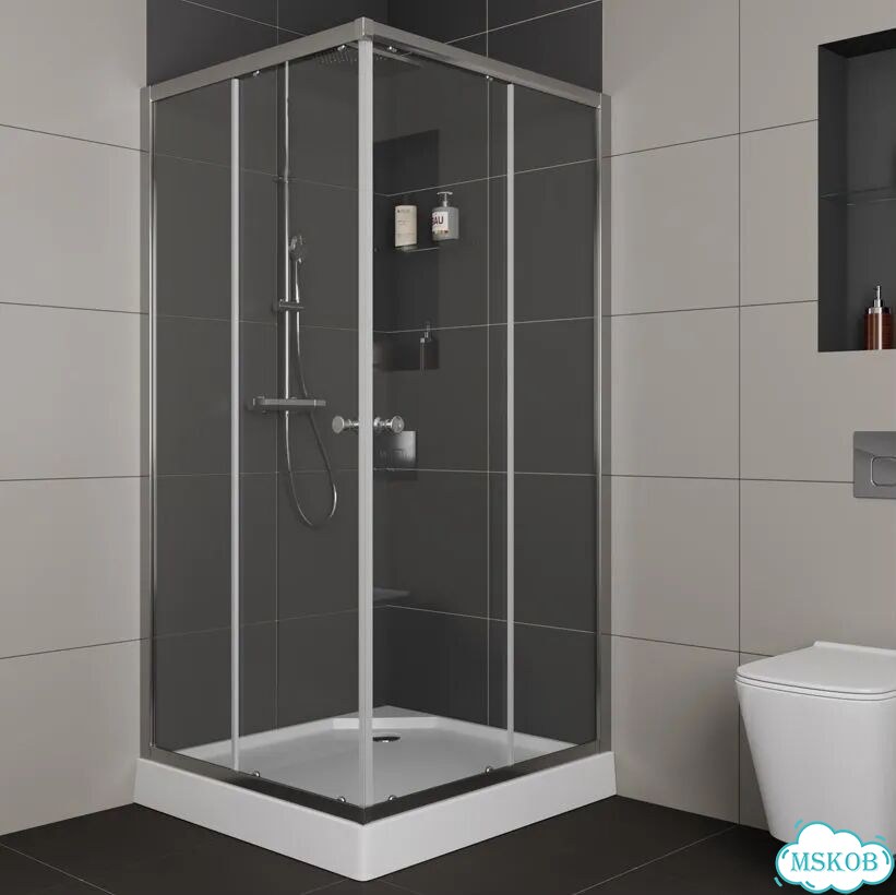 Душевой уголок Bauedge Stil Hit 100x100, с фото 3