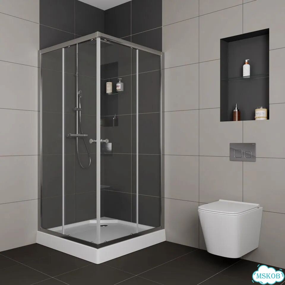 Душевой уголок Bauedge Stil Hit 100x100, с фото 4