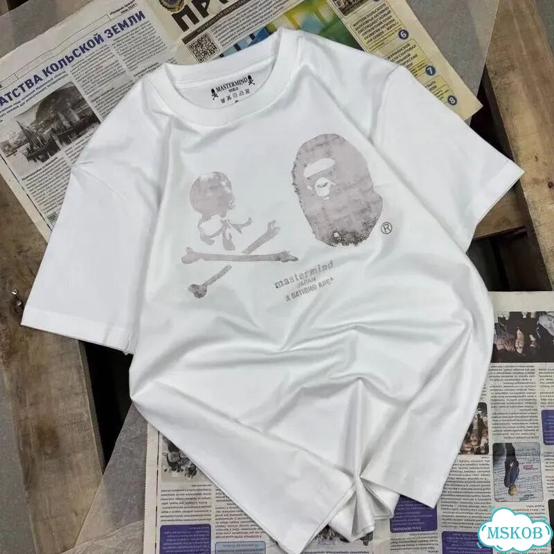 Футболка mastermind bape белая фото 1