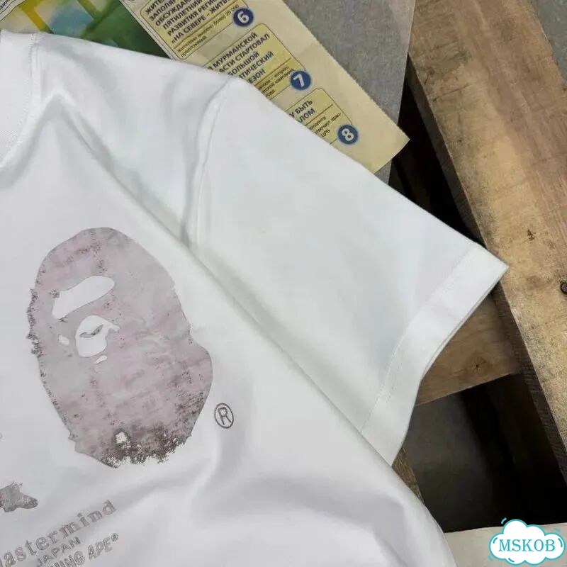 Футболка mastermind bape белая фото 2