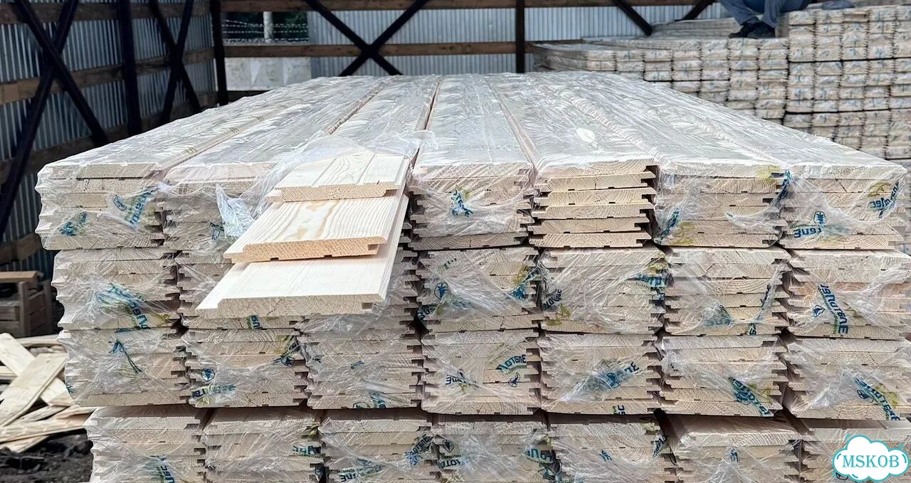 Имитация бруса Карельский профиль 17х176х6000 мм с фото 1