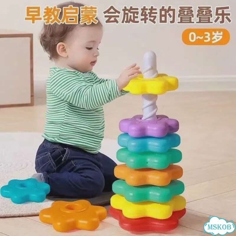 Вращающаяся игрушка для складывания колец фото 1