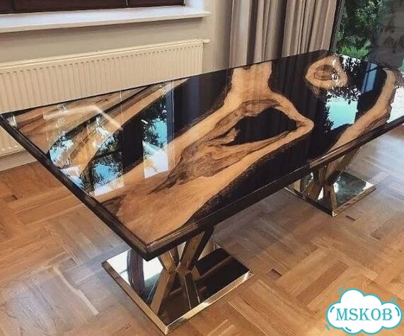 Стол река из массива дерева фото 1