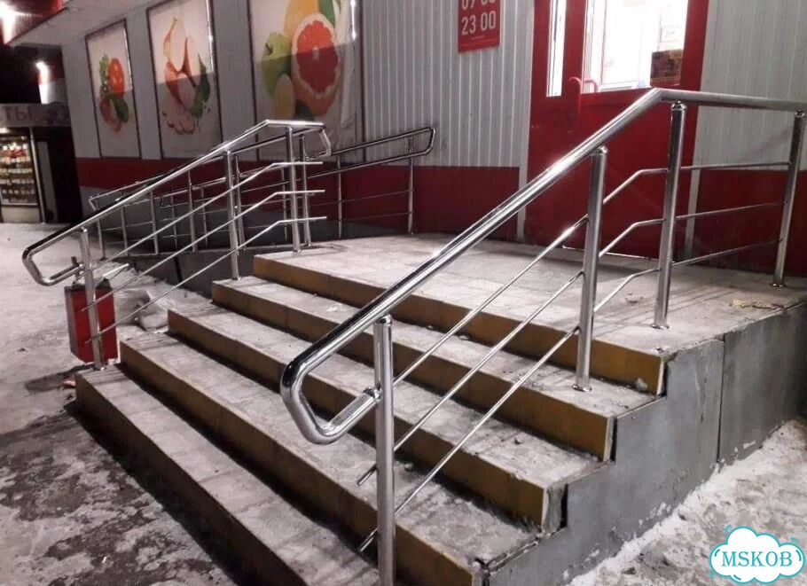 Настенный поручень из полированной нержавеющего сп фото 9