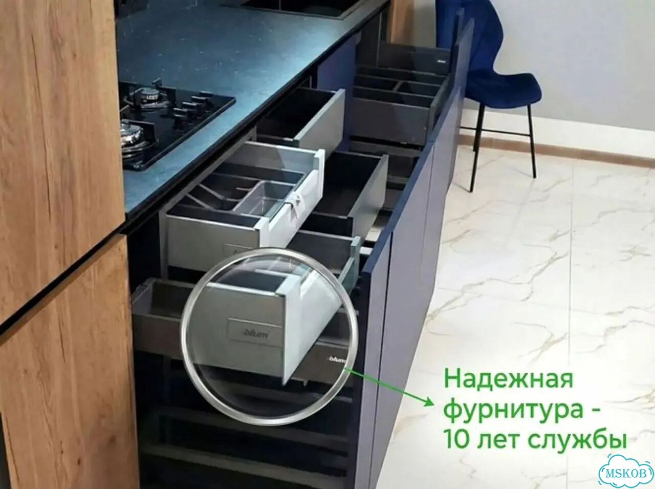 Кухня прямая 2,6 м фото 2