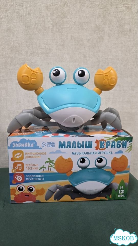 Краб игрушка музыкальная подвижная для малышей фото 1