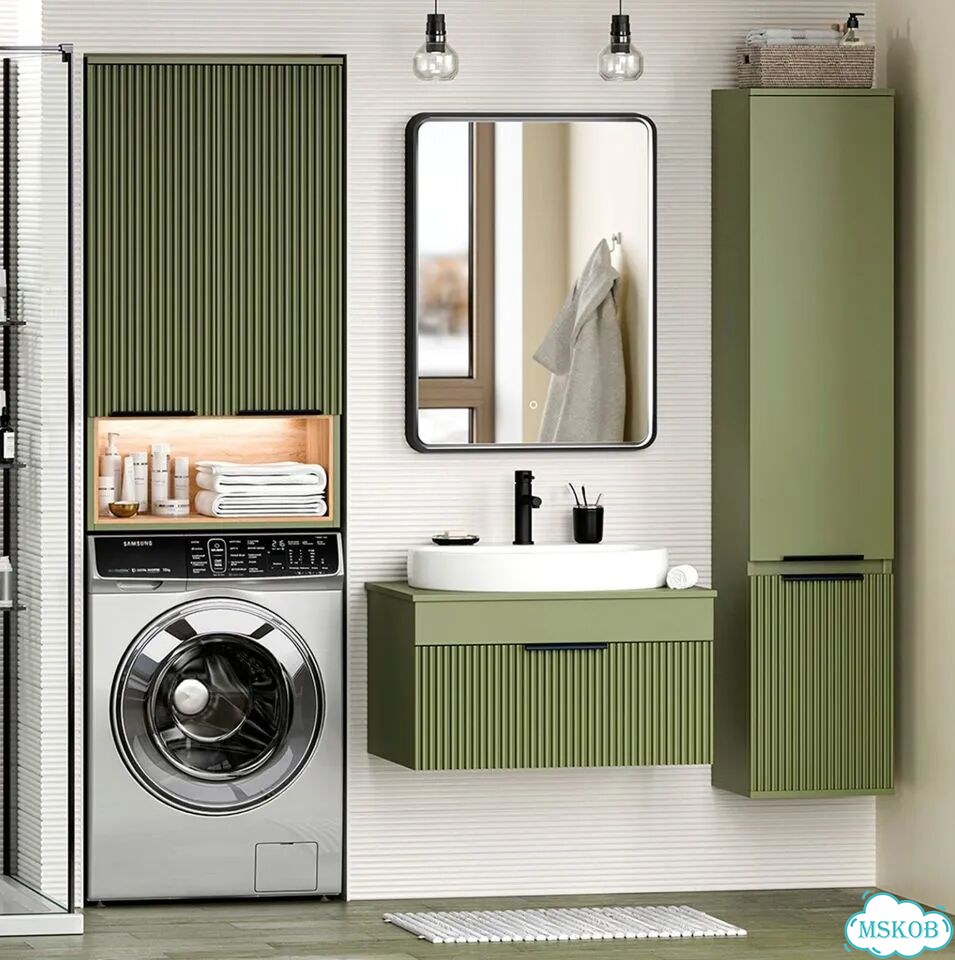 Шкаф с подсветкой Brevita Enfida 60 зелёный(99 фото 2