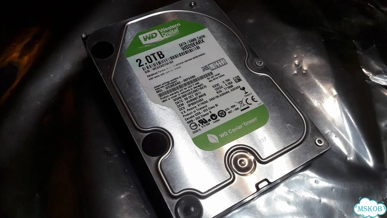 WD Green WD20earx 2Tb 8525 часов проверен фото 2