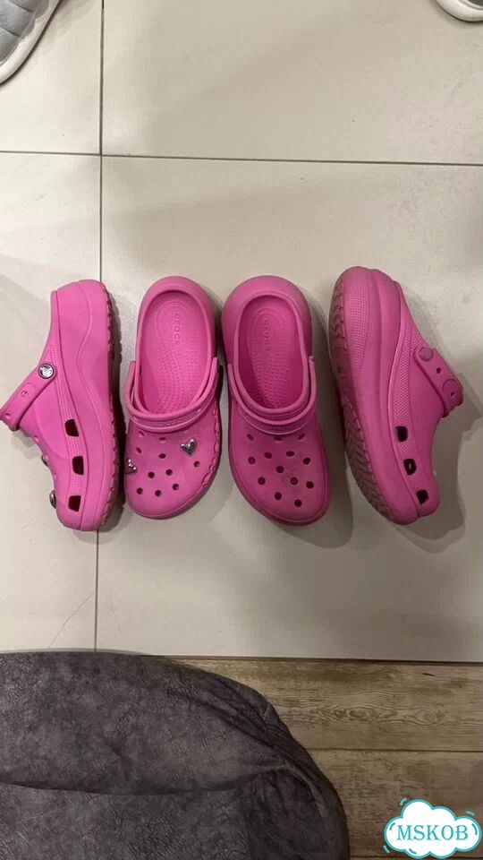 Crocs женские розовые фото 2