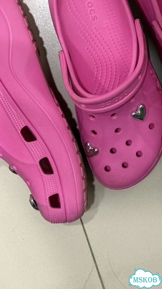 Crocs женские розовые фото 3
