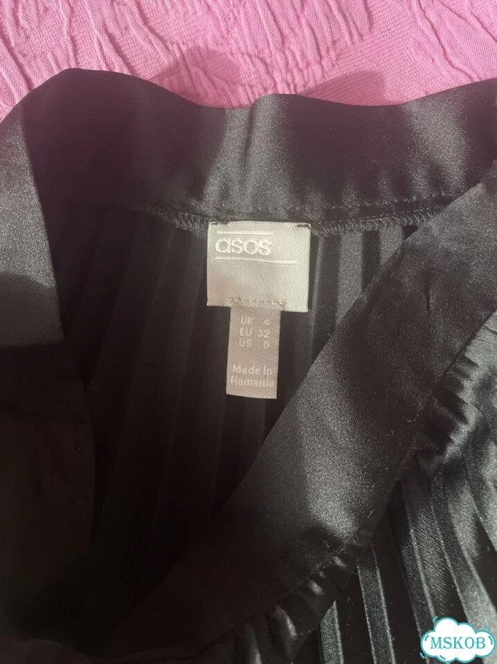 Юбка плиссе ASOS ассиметрия с кружевной вставкой фото 5