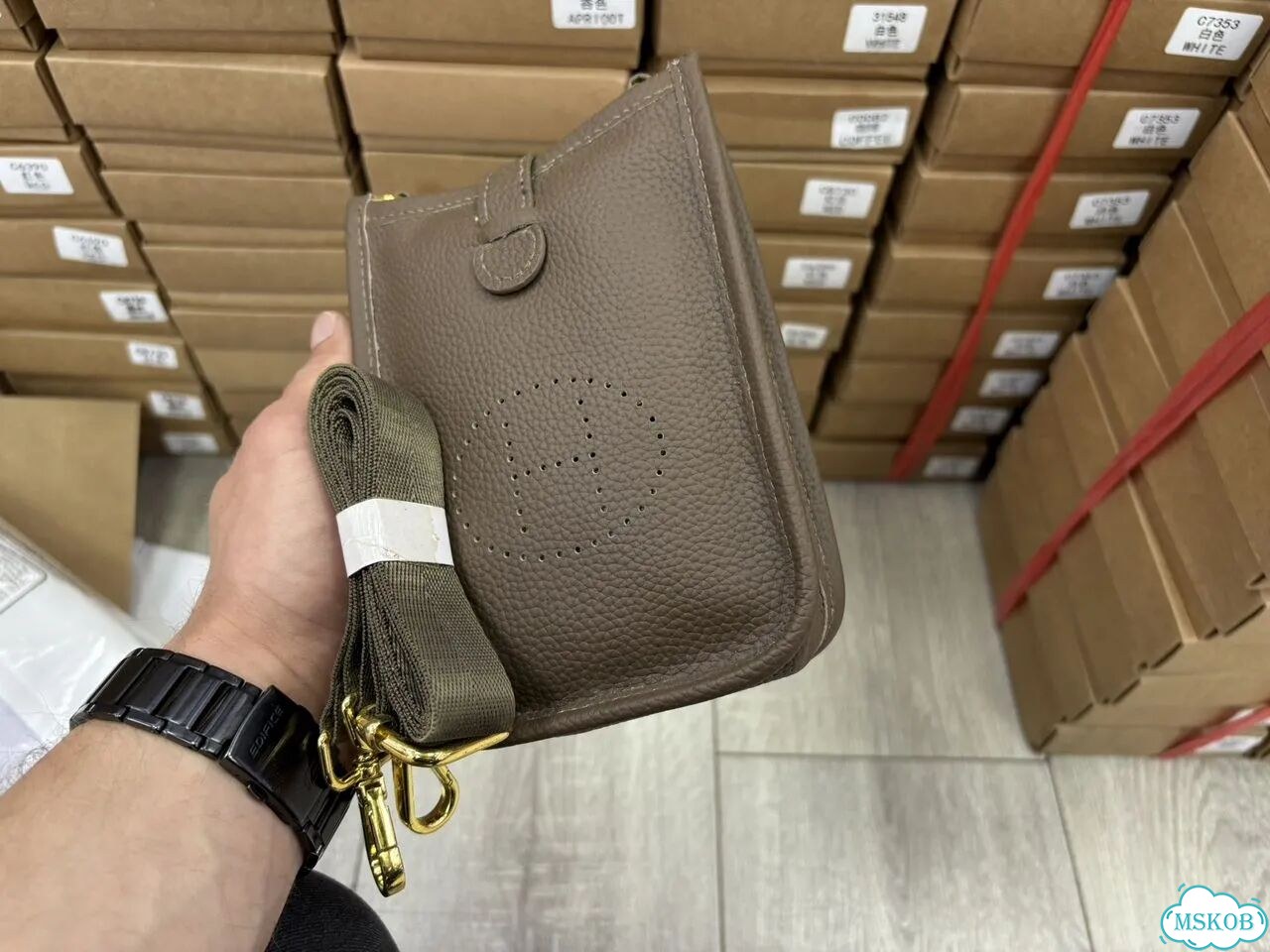 Сумка Hermes для телефона кожа фото 1