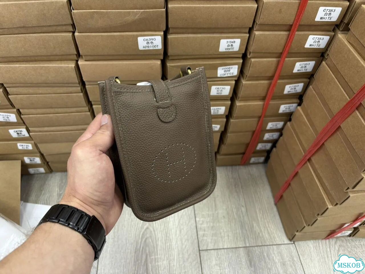 Сумка Hermes для телефона кожа фото 2