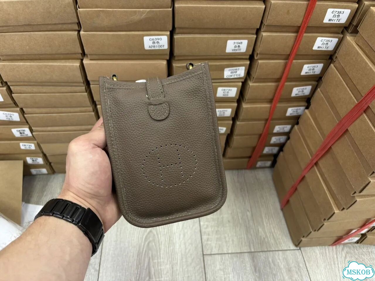 Сумка Hermes для телефона кожа фото 3