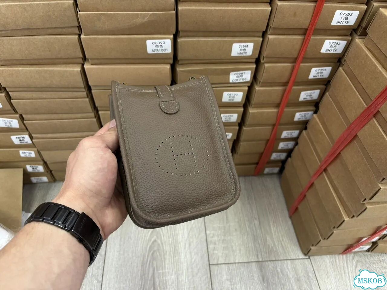 Сумка Hermes для телефона кожа фото 4