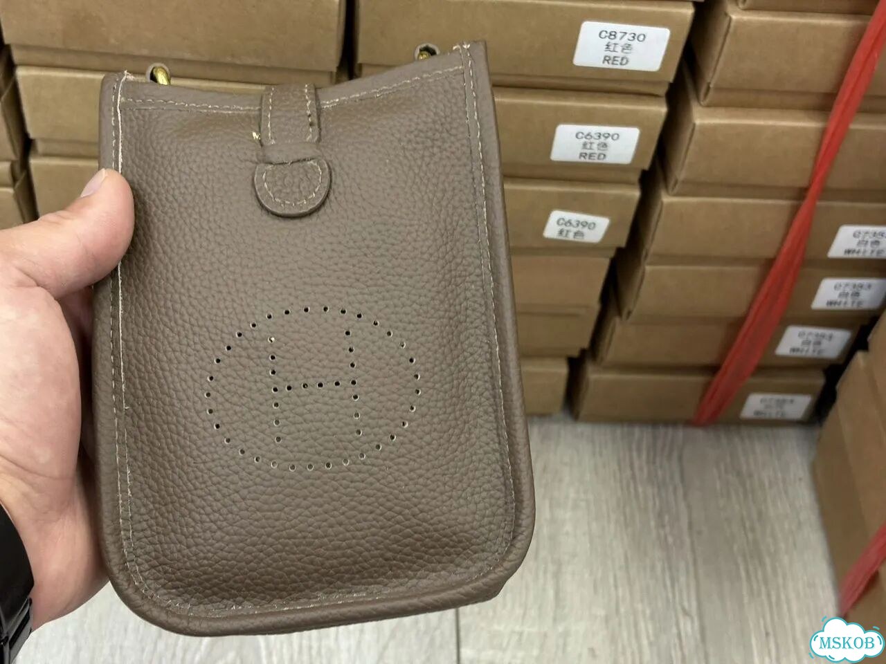 Сумка Hermes для телефона кожа фото 5