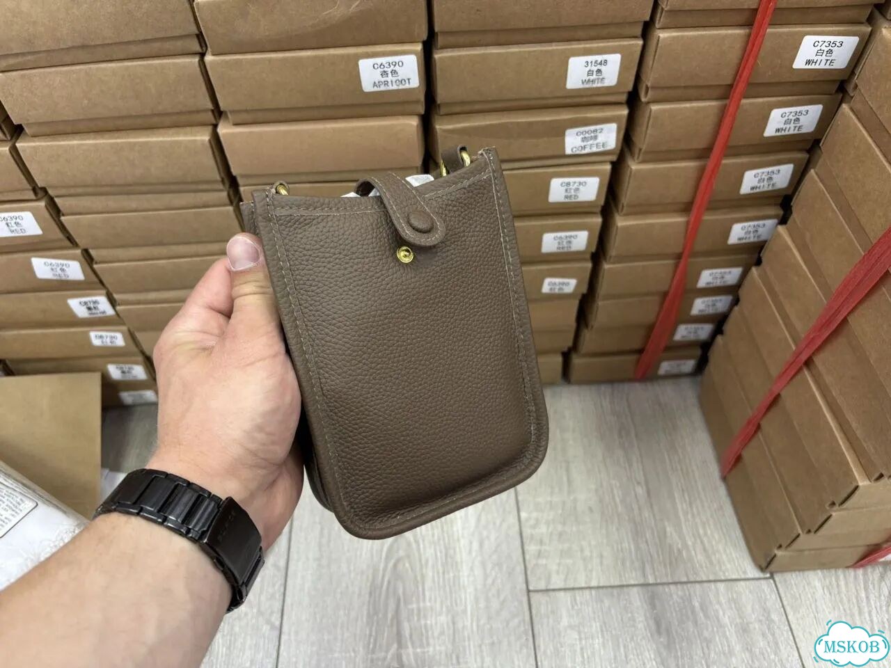 Сумка Hermes для телефона кожа фото 6