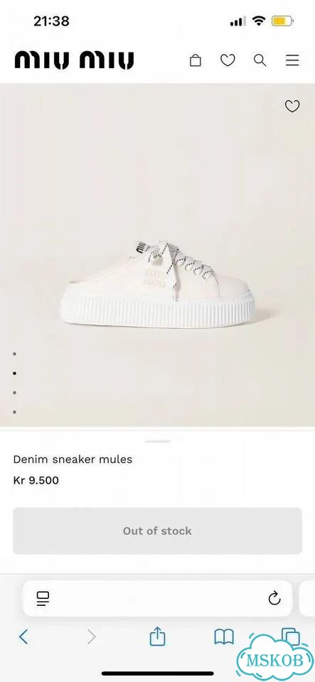 Женские кроссовки кеды мюли MIU MIU фото 10