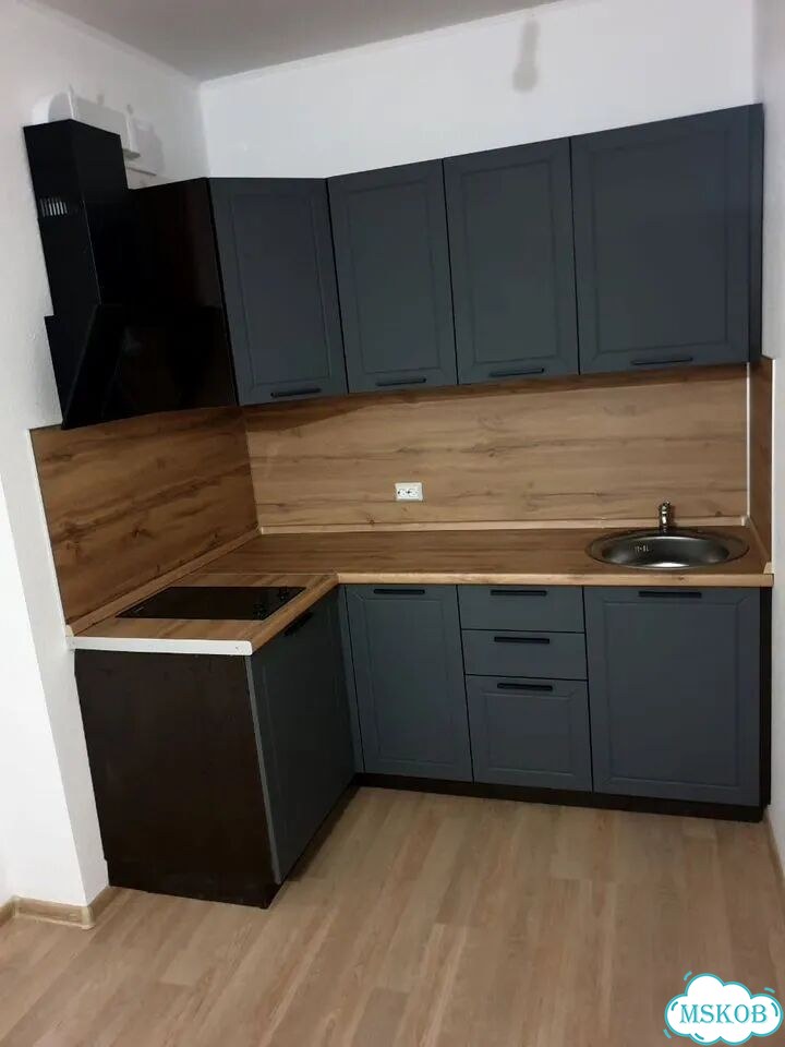 Кухонный гарнитур модульный с матовыми фасадами мдф фото 2
