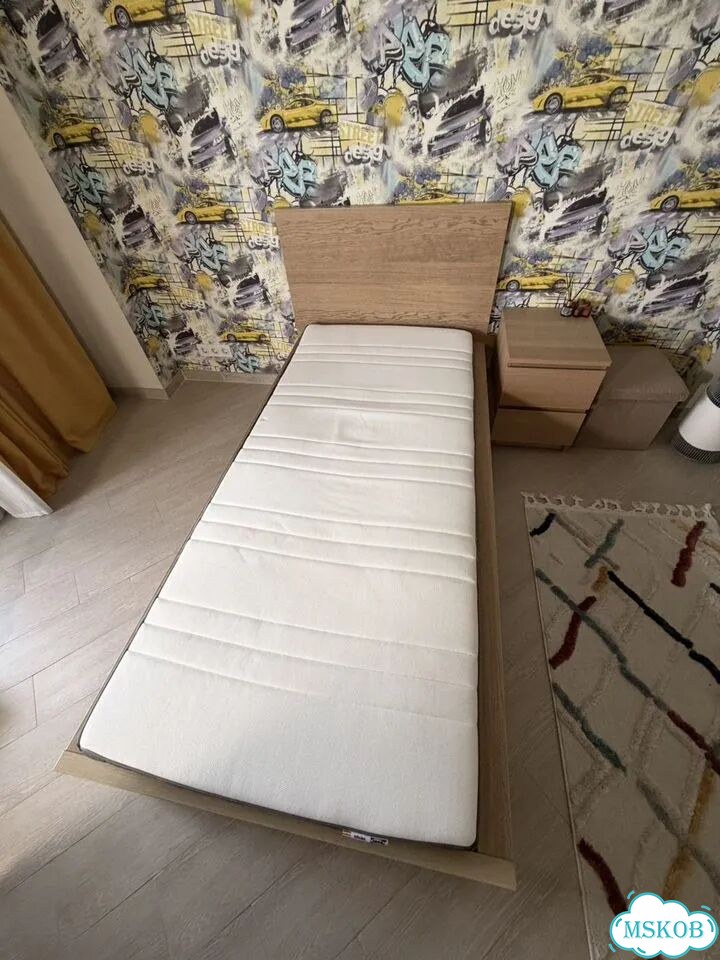 Кровать односпальная 90×200 IKEA фото 2