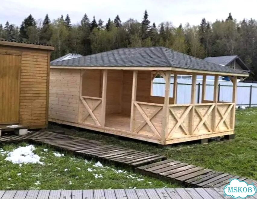 Беседки с хозблоком 5х6 фото 1