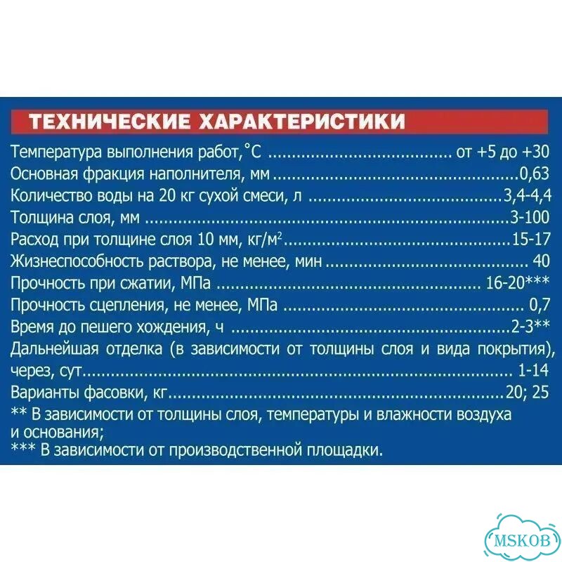Наливной пол Юнис Горизонт Универсальный 20кг фото 5