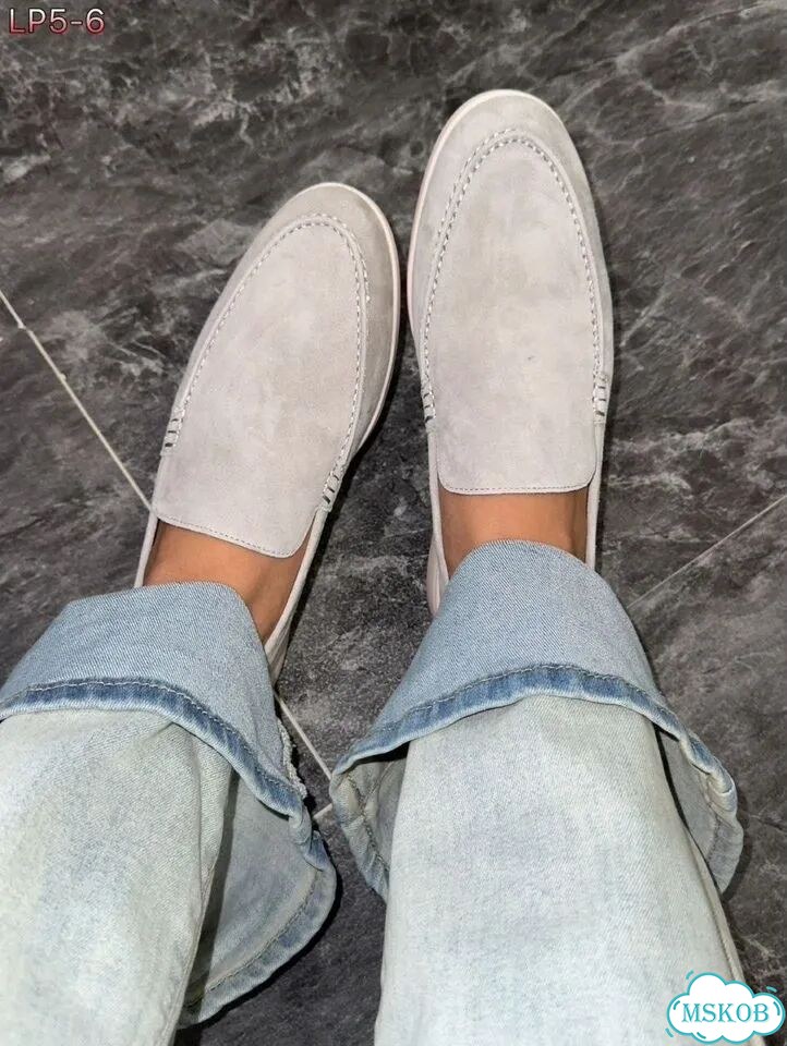 Лоферы замшевые Loro Piana Gray 35-40 фото 1