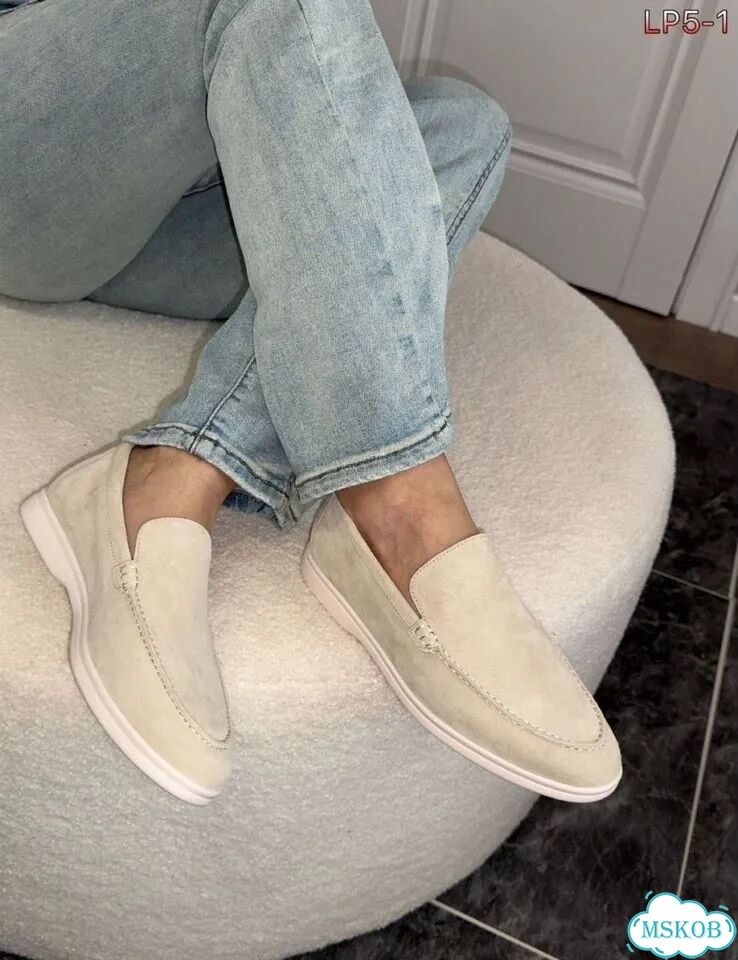 Лоферы замшевые Loro Piana Beige 35-40 фото 2