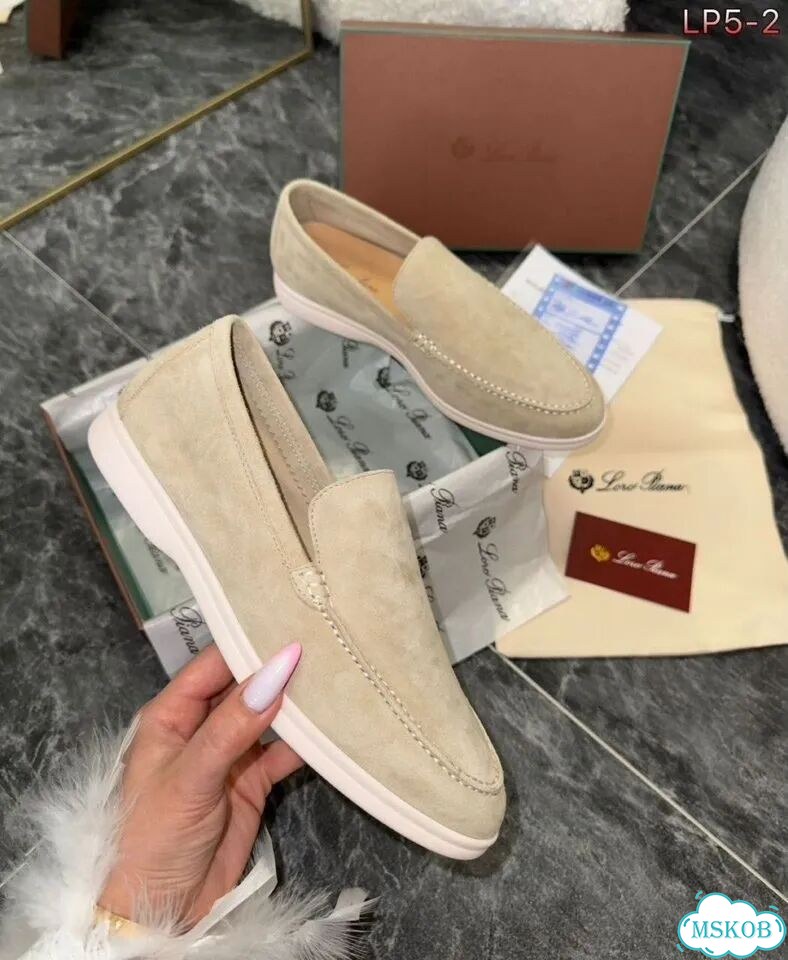 Лоферы замшевые Loro Piana Beige 35-40 фото 3