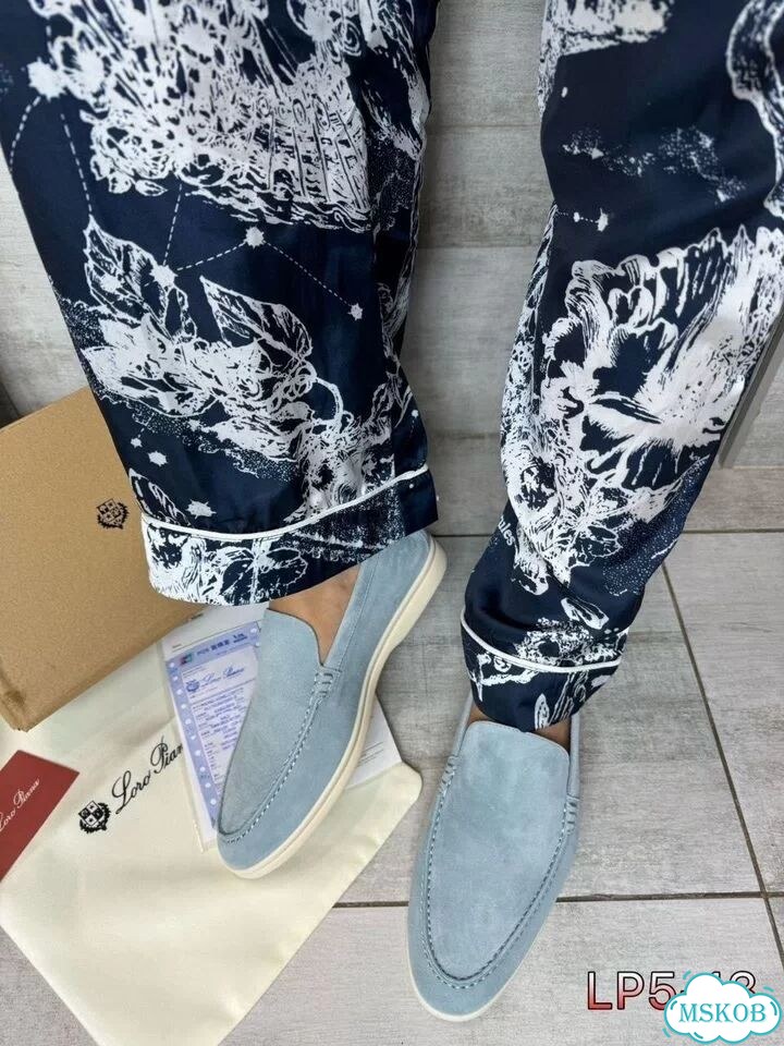 Лоферы замшевые Loro Piana Blue 35-40 фото 2