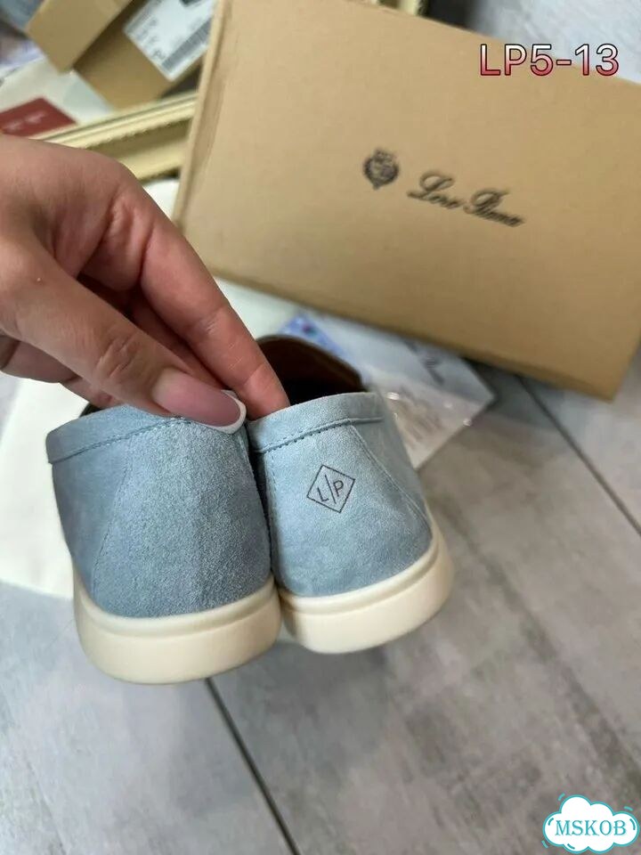 Лоферы замшевые Loro Piana Blue 35-40 фото 3