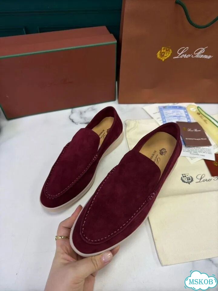 Лоферы замшевые Loro Piana Wine 35-40 фото 2